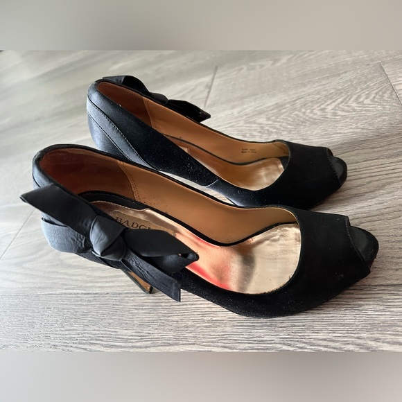 Badgley and Mishka black heels with a bow - Picture 2 of 4